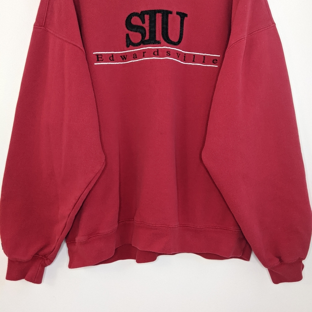 Y2K SIU Edwardsville University/College Oversized Sweatshirt - Picture 4 of 10
